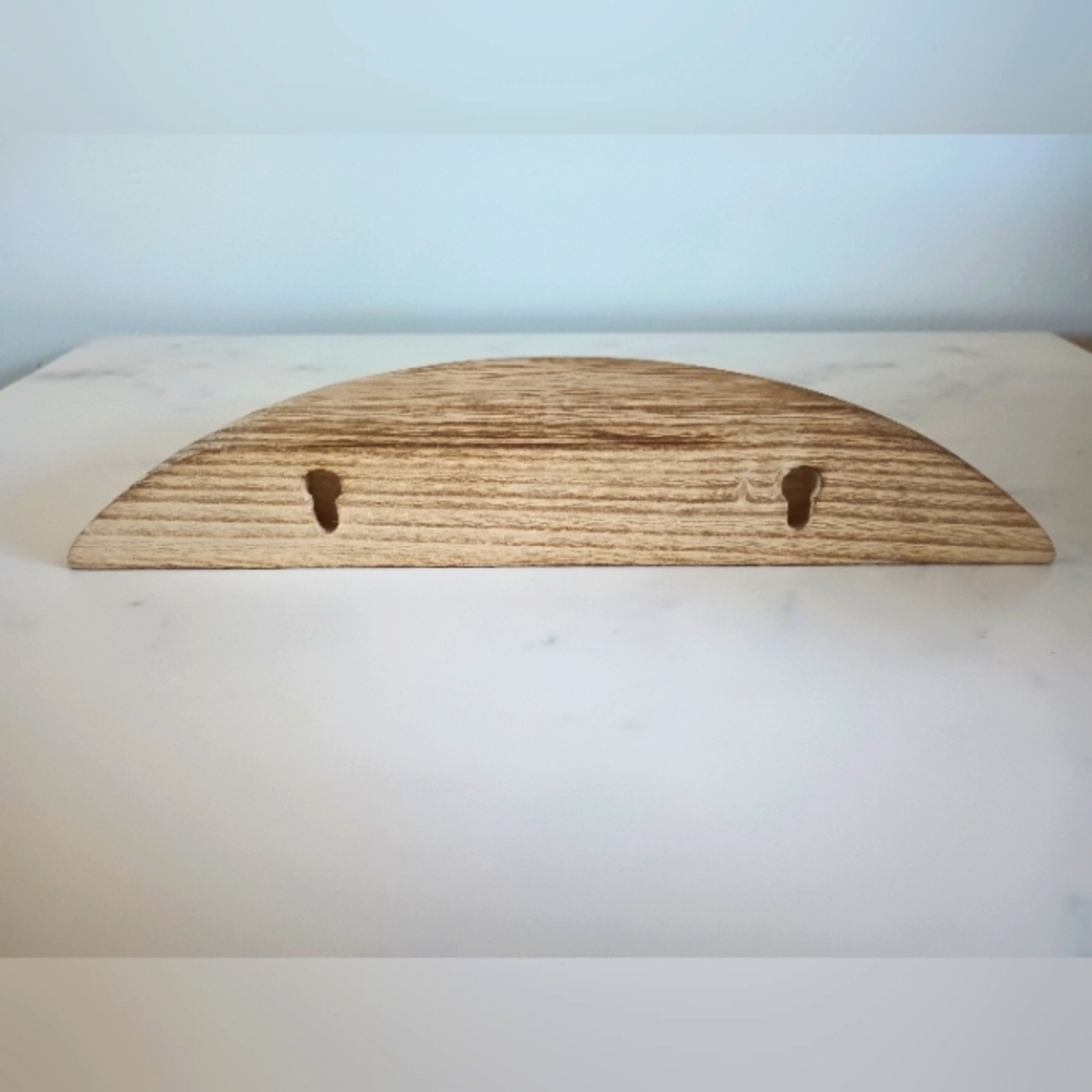 1 Wall Mounted Wooden Semi-circle Floating Shelve - Picture 5 of 8